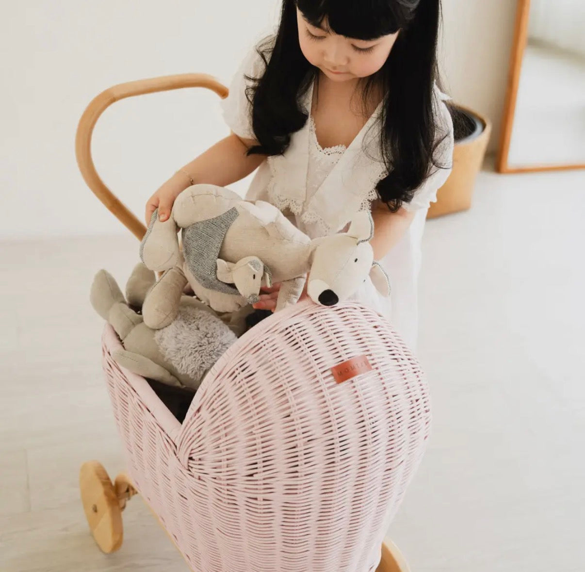 Handcrafted - Colette Doll Stroller (Pink)
- Rattan Wicker