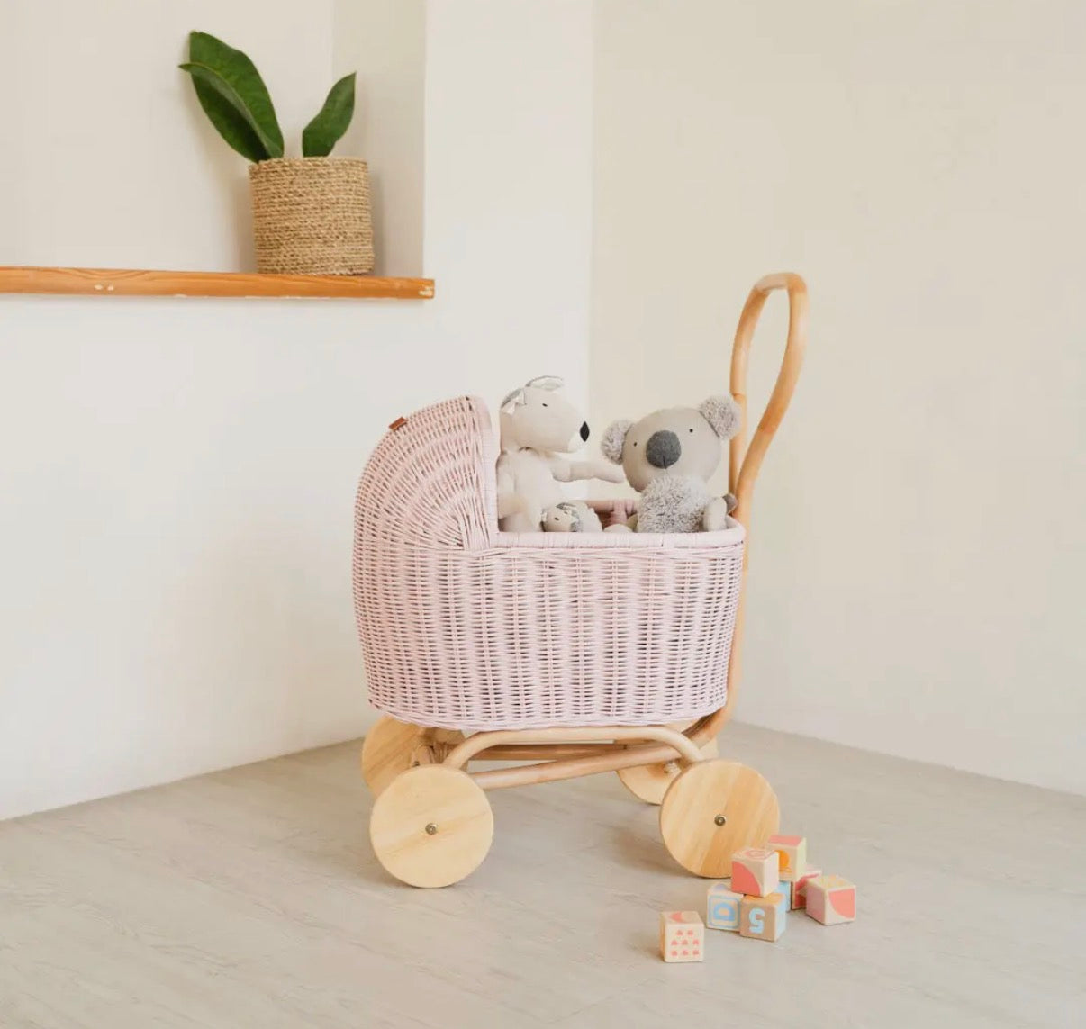 Handcrafted - Colette Doll Stroller (Pink)
- Rattan Wicker