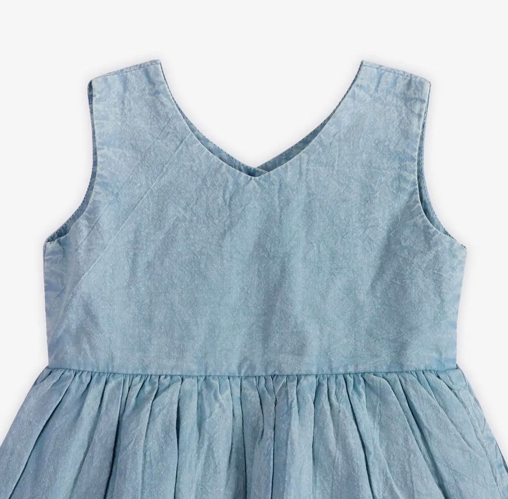 River Soft Hand-Dyed Denim Baby Dress
+ Bloomer (Organic)