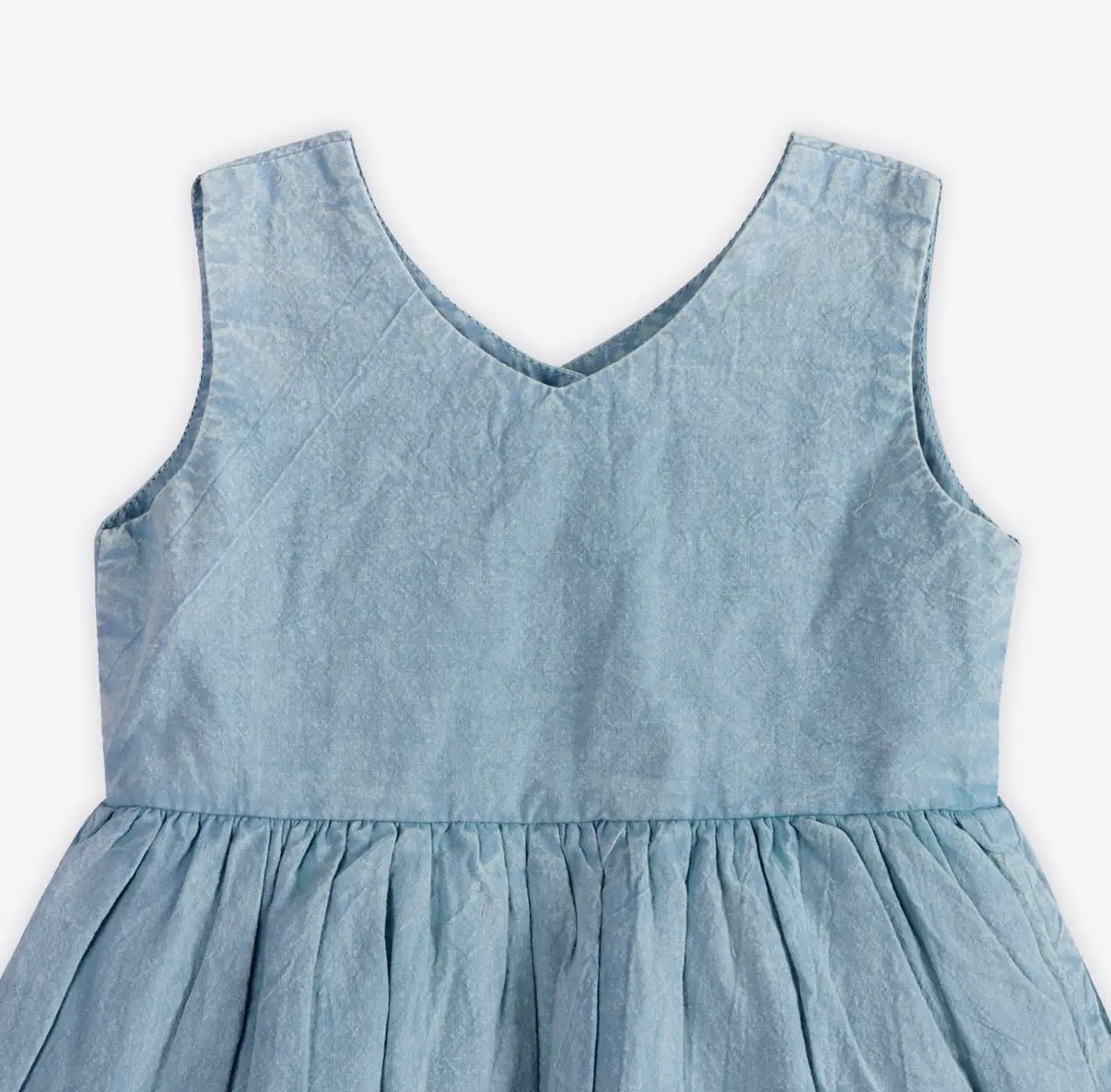 River Soft Hand-Dyed Denim Baby Dress
+ Bloomer (Organic)
