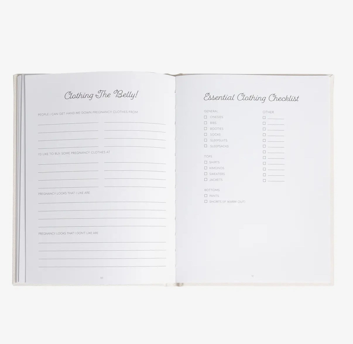 Linen Pregnancy Journal