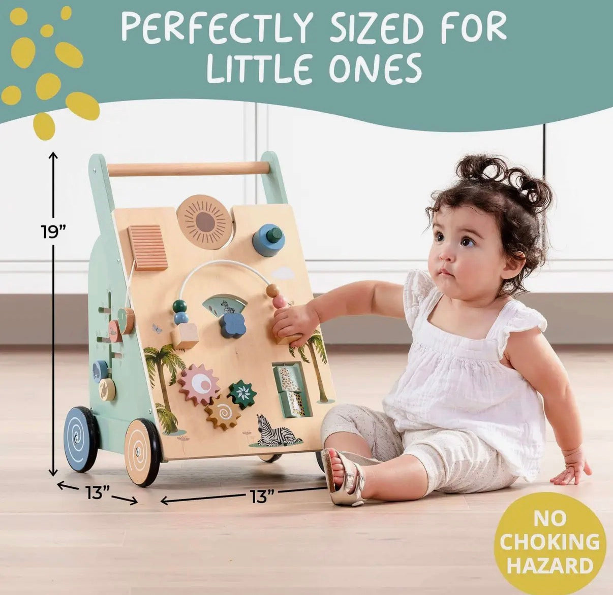 Wooden Baby Walker- Multi Activity