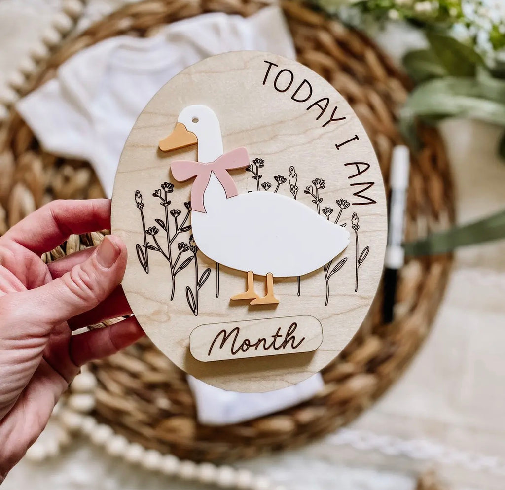 Goose Monthly Milestone Dry Erase Sign