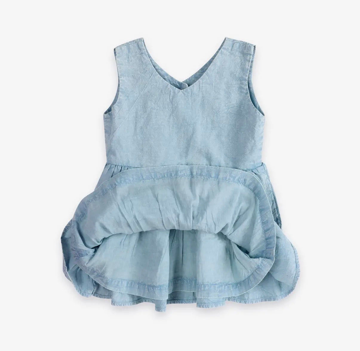 River Soft Hand-Dyed Denim Baby Dress
+ Bloomer (Organic)