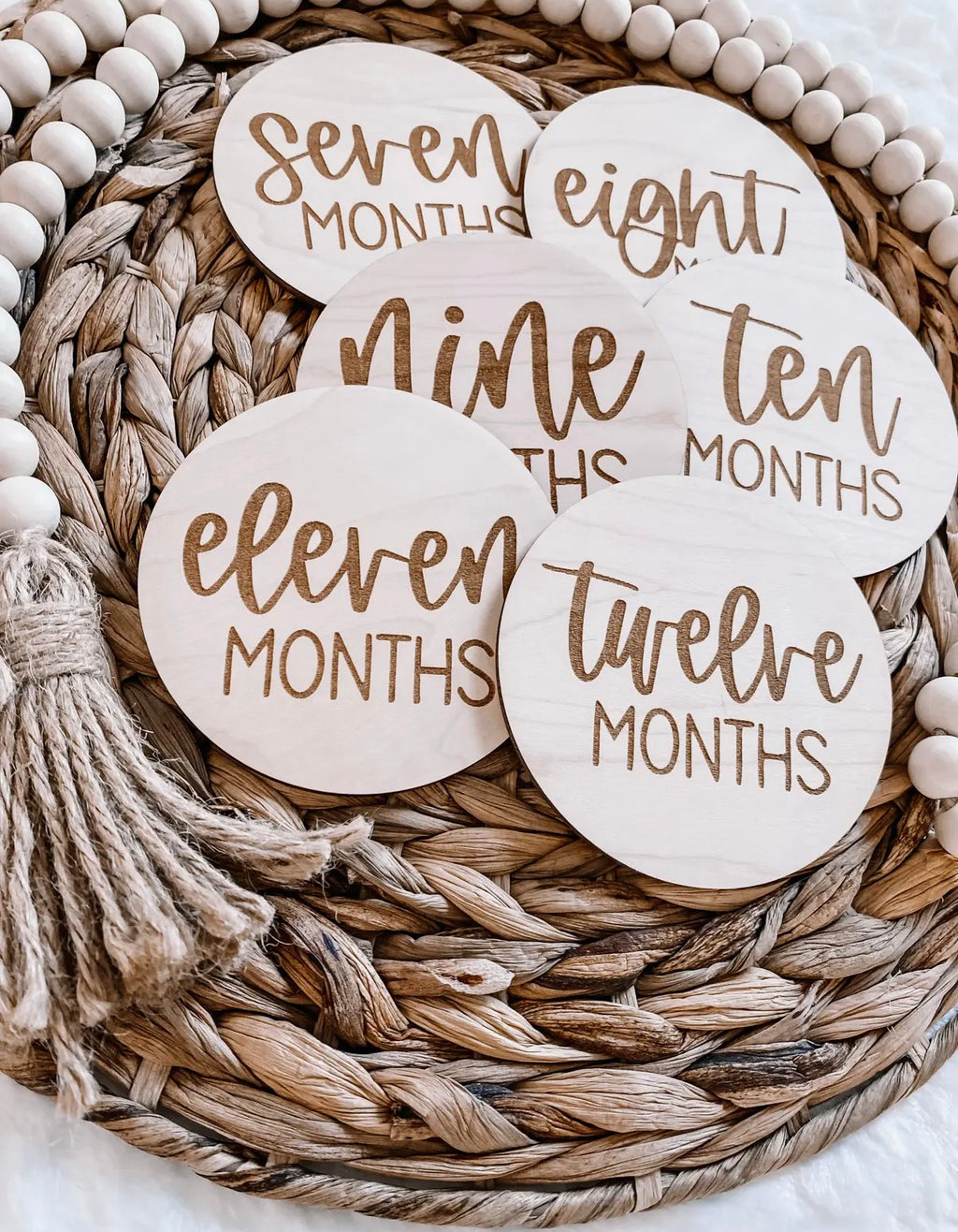 Wooden Monthly Milestone Disc Set