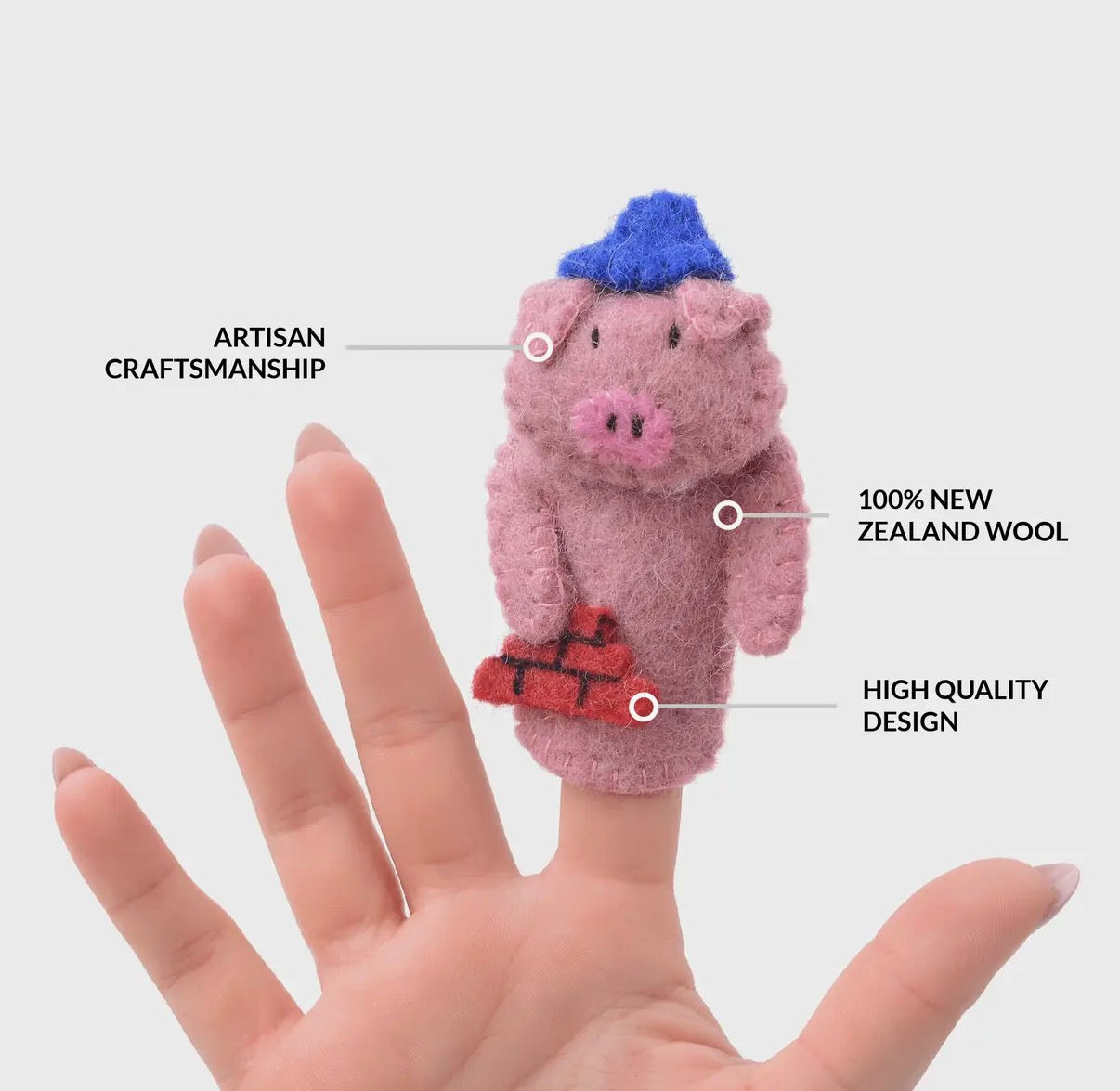 Three Little Pigs Finger Puppet Set
