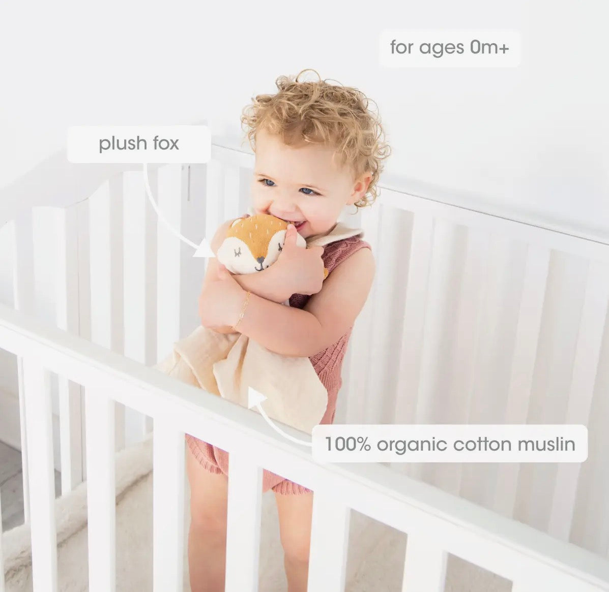 Fox Snuggle Blanket, Organic
Cotton Muslin