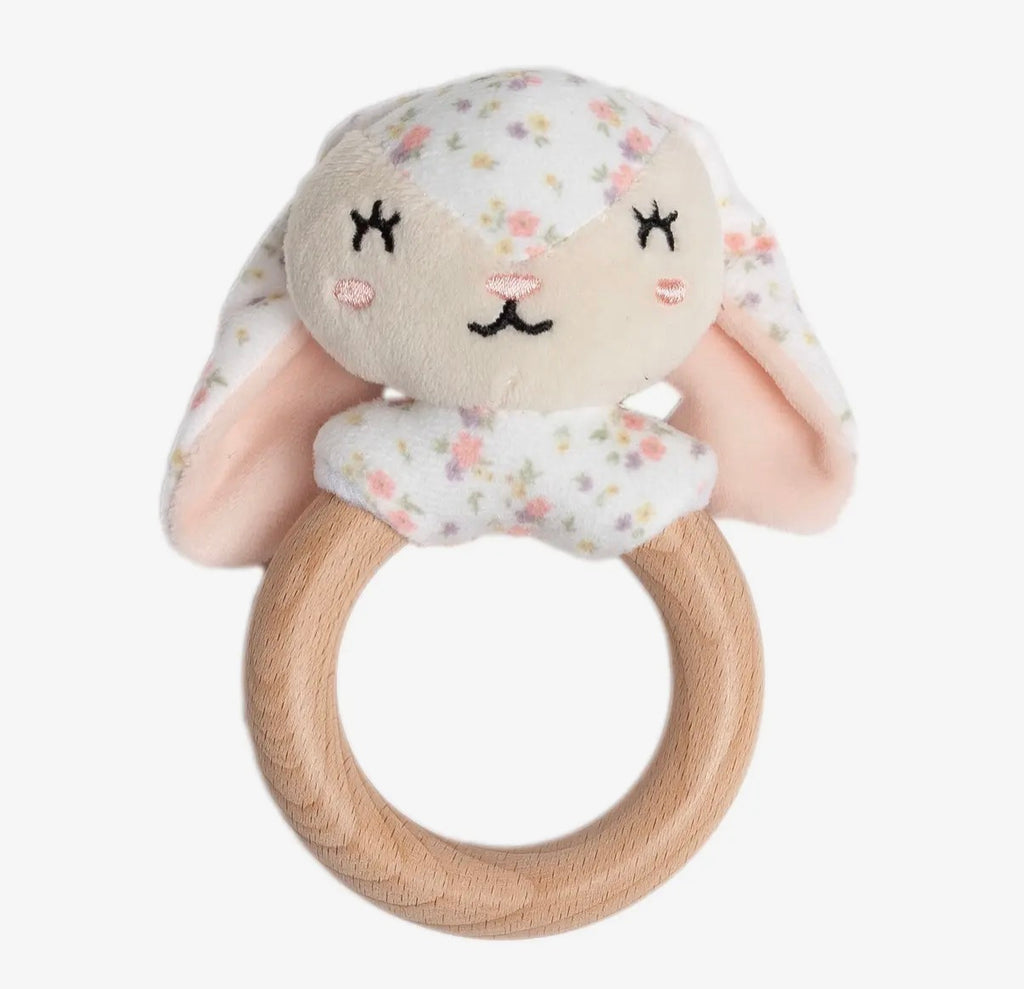 Floral Bunny Wooden & Plush
Baby Teether