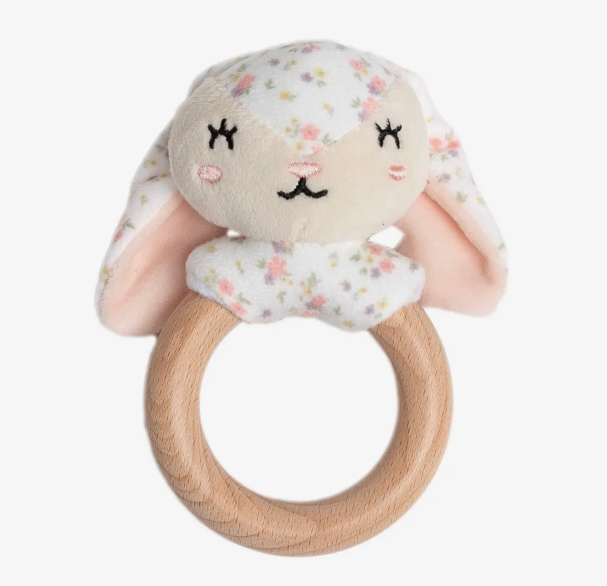 Floral Bunny Wooden & Plush
Baby Teether