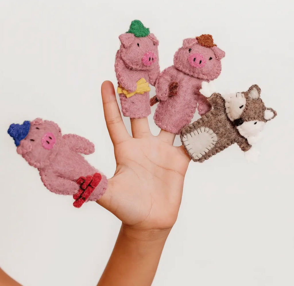 Three Little Pigs Finger Puppet Set