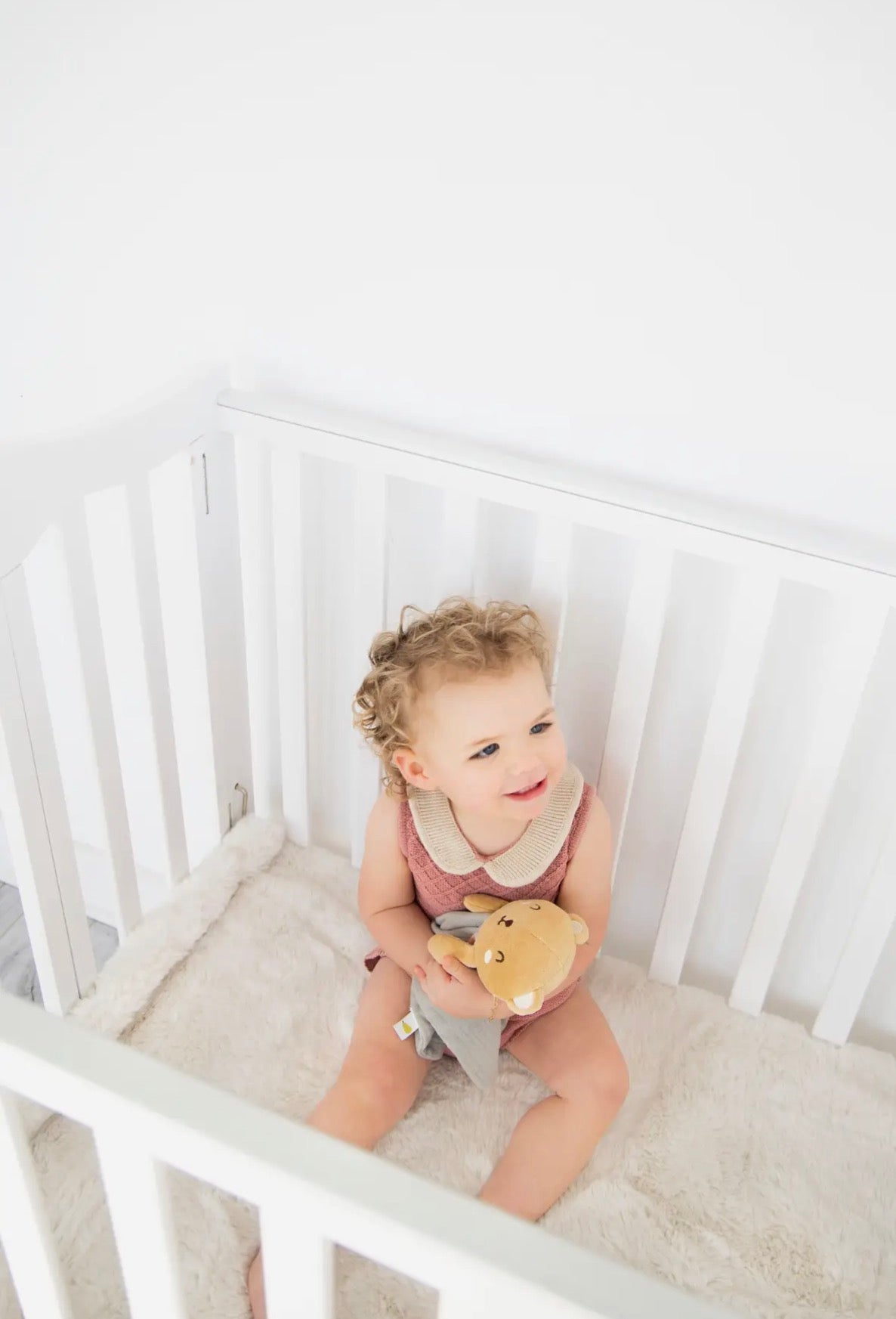 Bear Baby Lovey Snuggle Blanket, Organic Cotton Muslin