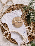 Hello World Birth Stat Announcement
Wood Disc - Layered 3D