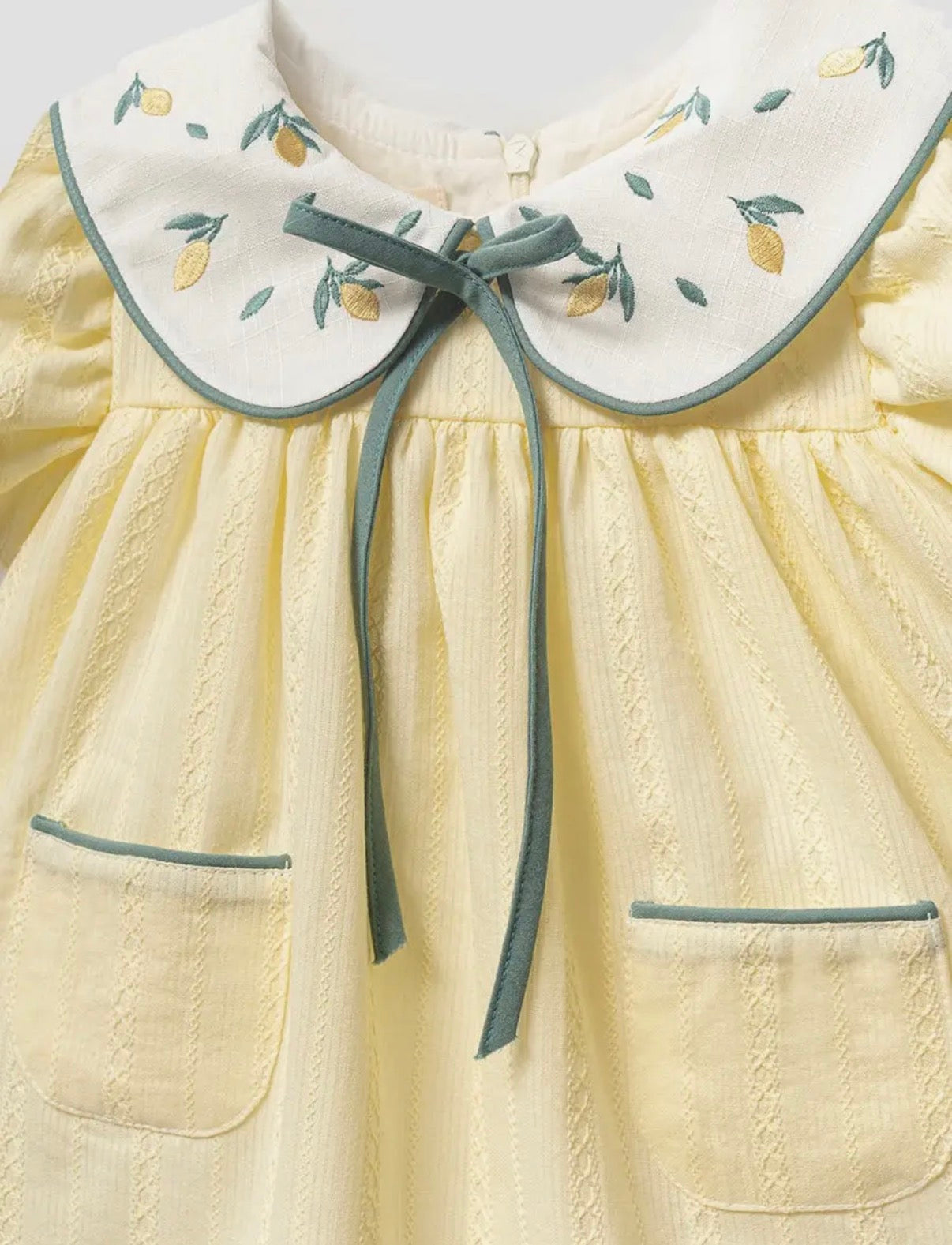 Lemon Blossom Baby Girl Dress