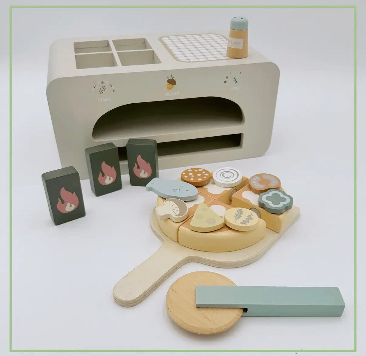 Wooden Pizza Oven Set