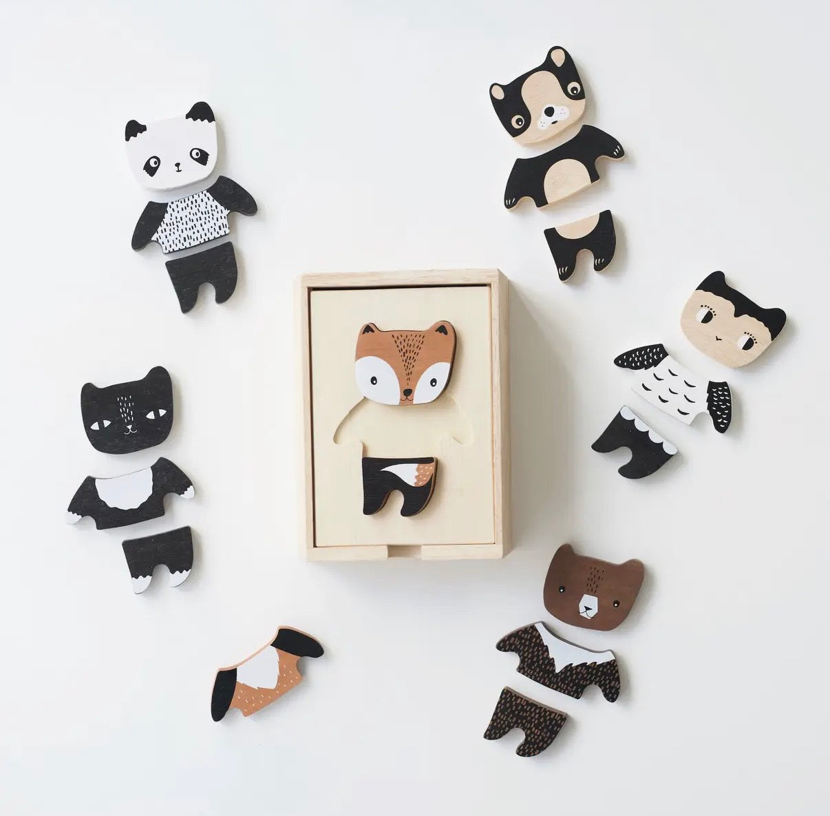 Mix & Match Animal Tiles - Dress Up
Game - Wooden Toy