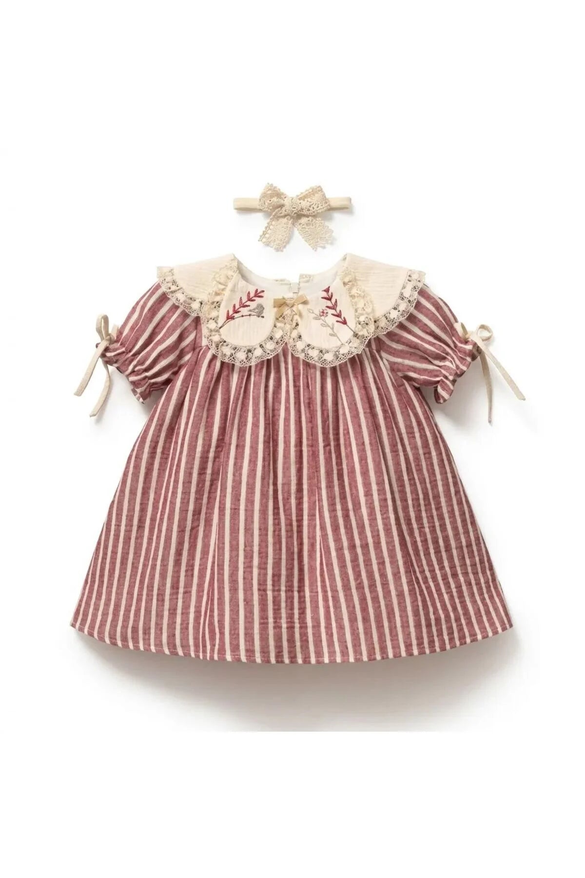 Scarlet Stripe Dress with Headband